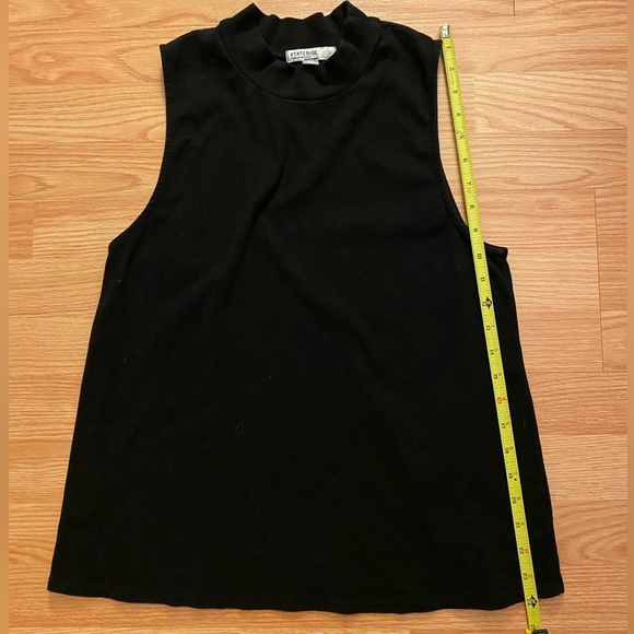 Stateside | Black Mockneck Sleeveless Tank Top, womens size large - Picture 5 of 5